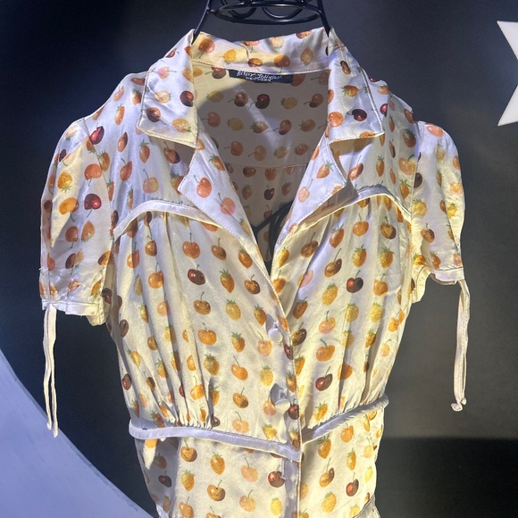 RARE Betsy Johnson Silk fruit Dress - Picture 8 of 8